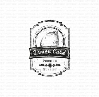 Stamp Label Lemon Curd p/st