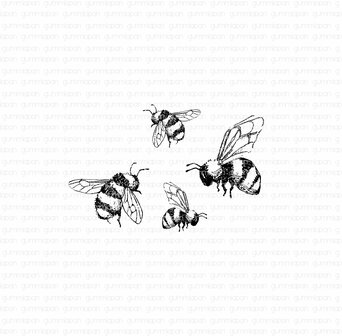Stamp bijen p/4st
