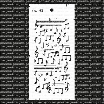 Stencil Muziek 10x21cm p/st