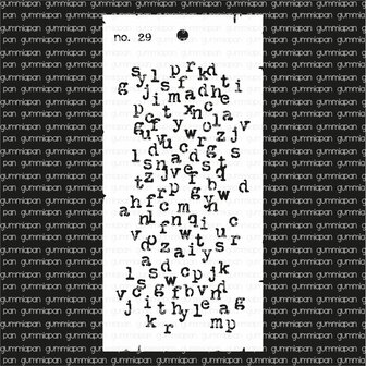 Stencil alfabet 10x21cm p/st