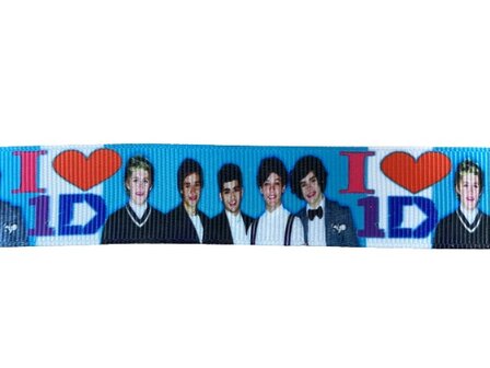 Lint blauw I love 1D 22mm p/m