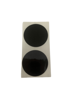 Stickers effen zwart p/100st 30mm