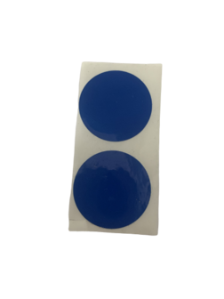 Stickers effen donkerblauw p/100st 30mm