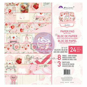 Paper pad 30.5x30.5cm Strawberry milkshake p/24vel