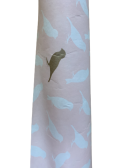 Inpakpapier roze birdy 70cm p/3mtr