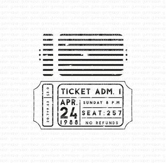 Stamp Travel ticket 57x27.5mm p/st