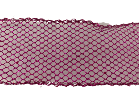 Lint fuchsia 63mm p/mtr Sparkling gaatjesband  