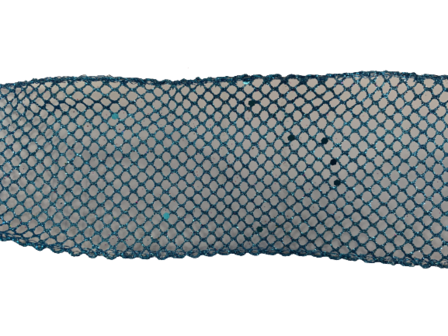 Lint turquoise 63mm p/mtr Sparkling gaatjesband  