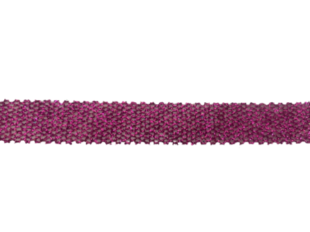 Lint roze 15mm p/mtr Sparkling gaatjesband  