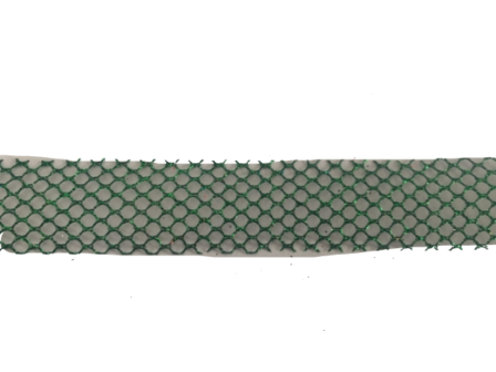 Lint groen 25mm p/mtr sparkling gaatjesband 