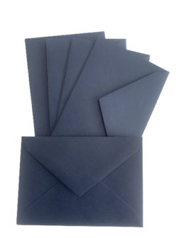 Envelop donkerblauw 7x10cm p/10st 
