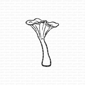 Stamp Paddestoel chanterelle 34x49mm p/st