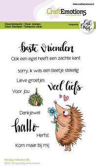 Clear stamp Hedgy beste vrienden A6 p/st