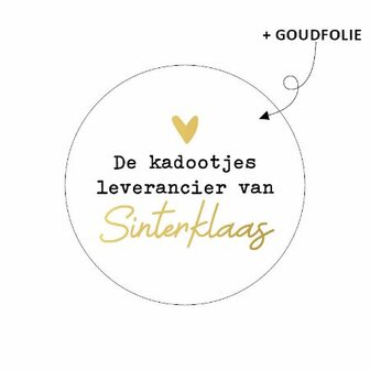 Sticker De kadootjes leverancier Sinterklaas 40mm p/20st 
