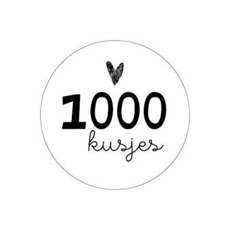 Sticker 1000 kusjes 40mm p/20st wit