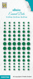 Enamel dots groen p/set 