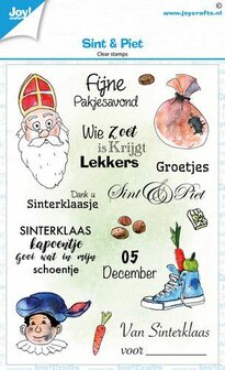 Clear stamp Sint &amp;Piet A6 p/st
