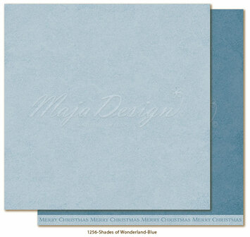 Scrappapier Wonderland Blue 30.5x30.5cm p/vel monochromes