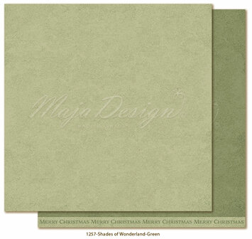 Scrappapier Wonderland green 30.5x30.5cm p/vel monochromes