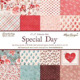 Paper pad 15x15cm Special day p/24vel 