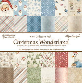 Paper pad 15x15cm Christmas Wonderland p/36vel 