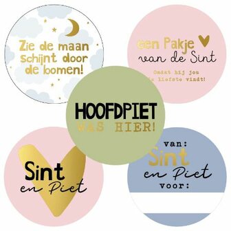 Sticker Zie de maan schijnt assorti 40mm p/20st