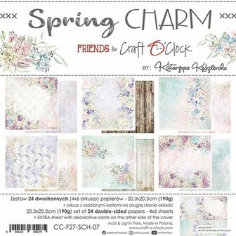 Paper pad 20.3x20.3cm Spring Charm p/24vel