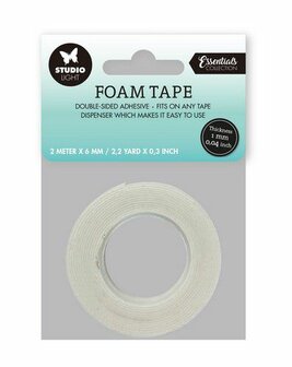 Foam tape dubbelzijdig 6x1mm p/2mtr