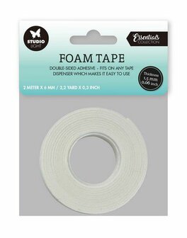 Foam tape dubbelzijdig 6x1.5mm p/2mtr