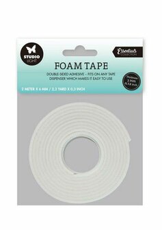 Foam tape dubbelzijdig 6x3mm p/2mtr