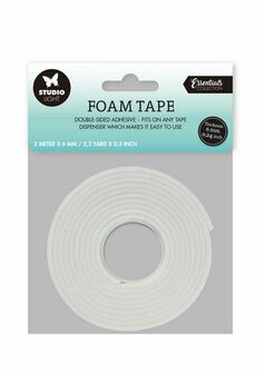 Foam tape dubbelzijdig 6x6mm p/2mtr