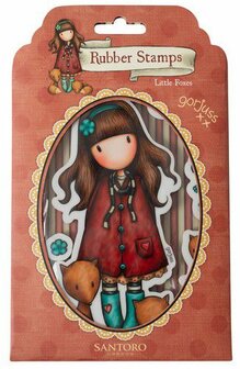 Rubber stamp Little Foxes nr.345 cling p/st