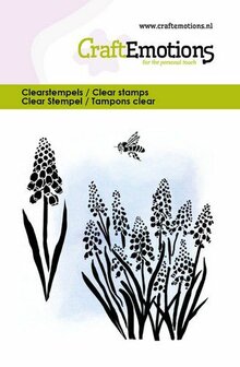 Clear stamps A7 blauwe druifjes p/st