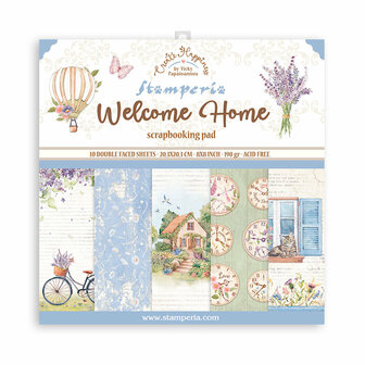 Paper pad 20x20cm Welcome home p/10vel