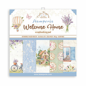 Paper pad 30.5x30.5cm Welcome home p/10vel