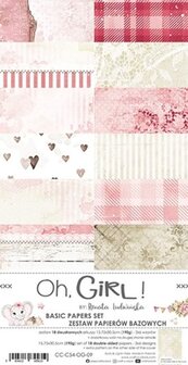 Basic papier set Oh Girl 15.5x30.5cm p/18vel