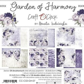 Paper pad 20.3x20.3cm Garden of Harmony p/24vel