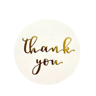 Sticker Thank you 40mm p/20st wit