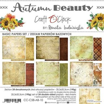 Basic paper set 20.3x20.3cm Autumn Beauty p/24vel