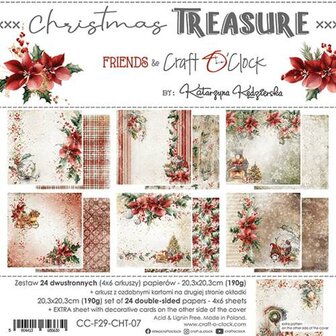 Paper pad 20.3x20.3cm Christmas Treasure p/24vel