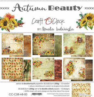 Paper pad 30.5x30.5cm Autumn Beauty p/6vel