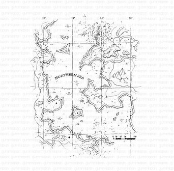 Stamp Map landkaart 70x90mm p/st rubber unmounted