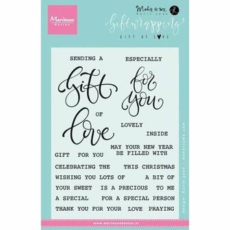 Clear stamp Giftwrapping Love p/st