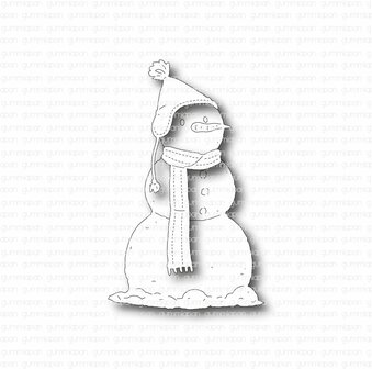Stans Sneeuwpop met sjaal 41x66mm p/st