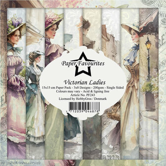 Paper pad 15x15cm Victorian Ladies p/24vel