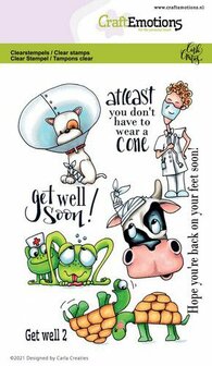 Clear stamps A6 Get well 2 p/st