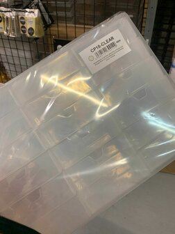 Opberg box A4 304x216x55mm (binnen) 18 losse bakjes p/st transparant
