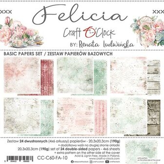 Basic paper set 20.3x20.3cm Felicia p/24vel