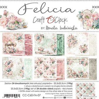 Paper pad 20.3x20.3cm Felicia p/24vel