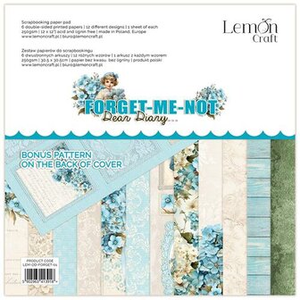 Paper pad 30.5x30.5cm Forget me not Dear diary p/6vel